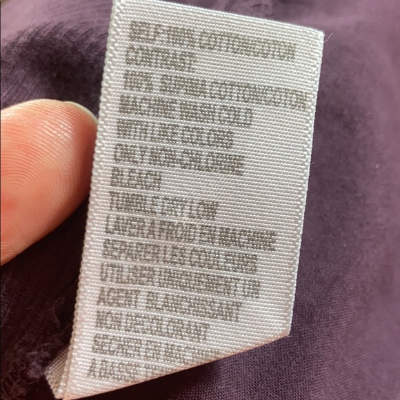 James Perse Standard side slub eggplant top sz 1 - Picture 10 of 10